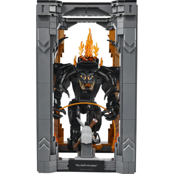 LEGO® Icons Ringenes herre: Balrog™-bokstøtte. Bokhyllepynt inspirert av filmen 10367