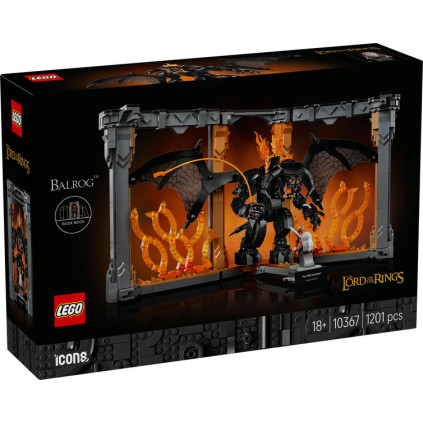 LEGO® Icons Ringenes herre: Balrog™-bokstøtte. Bokhyllepynt inspirert av filmen 10367