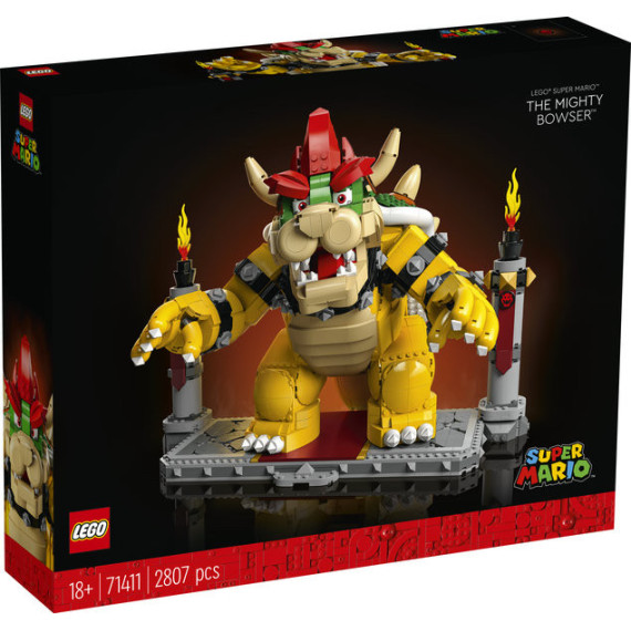 LEGO® Super Mario™ Mektige Bowser™ 71411, byggesett. Samlergave til voksne fans (2807 deler)