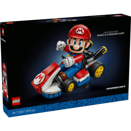 LEGO® Super Mario™: Mario Kart™: Mario og Standard Kart. Gamer-gave for voksne samlere 72037