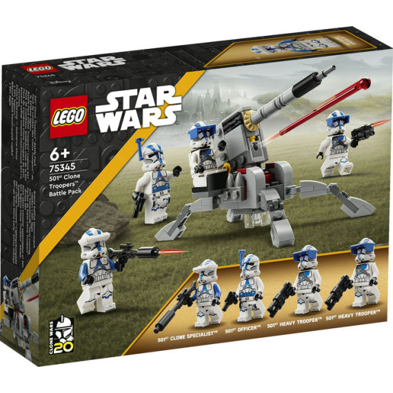 LEGO® Star Wars™ Stridspakke med 501st Clone Troopers™ 75345, byggelekesett. Gaveidé til barn fra seks år (119 deler)