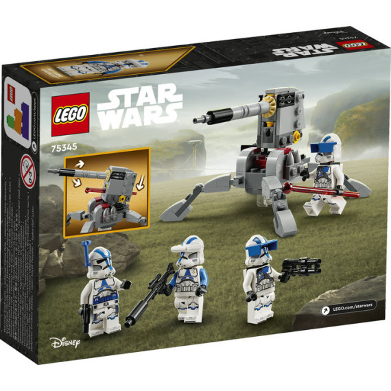 LEGO® Star Wars™ Stridspakke med 501st Clone Troopers™ 75345, byggelekesett. Gaveidé til barn fra seks år (119 deler)