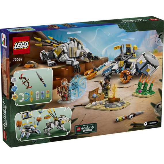LEGO® Horizon Aloy og Varl mot skallvandrer og sagtann. Leke med maskinfigurer 77037