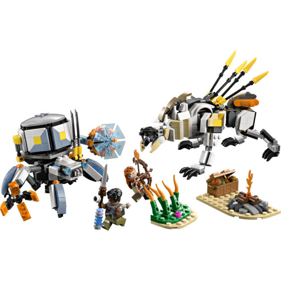 LEGO® Horizon Aloy og Varl mot skallvandrer og sagtann. Leke med maskinfigurer 77037