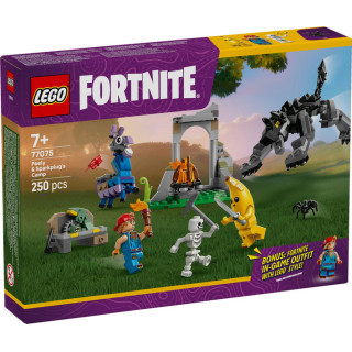 LEGO® Fortnite® Peely og Sparkplug slår leir på sletten. Byggesett med dataspillfigurer 77075