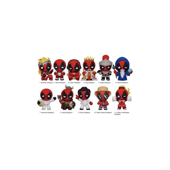 Marvel 3D PVC Bag Clips Deadpool Series 6
