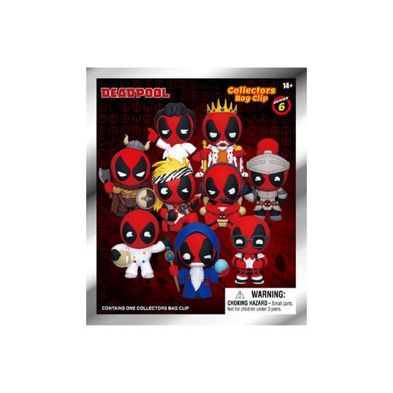 Marvel 3D PVC Bag Clips Deadpool Series 6