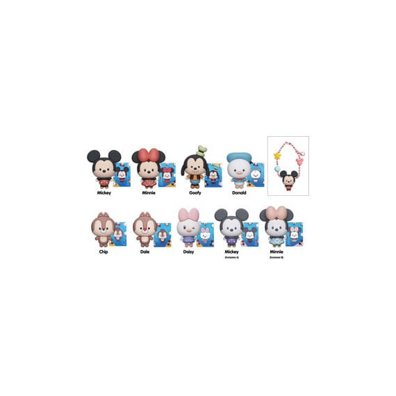 Disney Charm 3D PVC Bag Clips Mickey & Friends