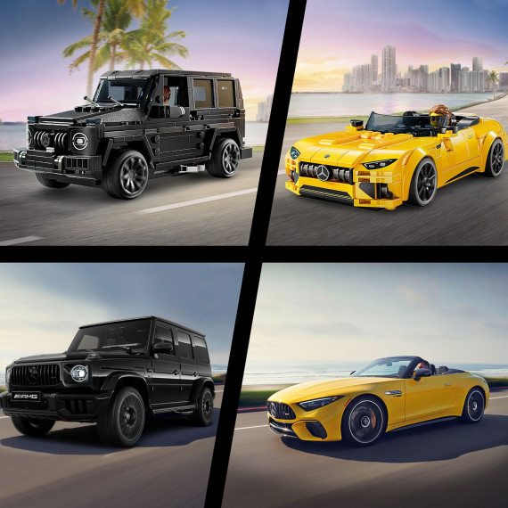 LEGO® Speed Champions Mercedes-AMG G 63 og Mercedes-AMG SL 63. To byggemodeller for bilfans 76924
