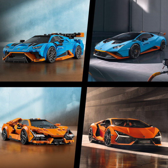 LEGO® Speed Champions Lamborghini Revuelto og Huracán STO. Byggesett med lekebilmodell 77238