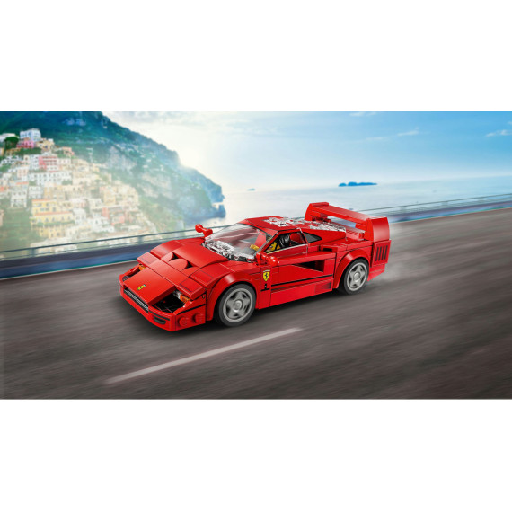 LEGO® Speed Champions Ferrari F40, superbil. Lekesett med byggbar bil og lekemodell 76934