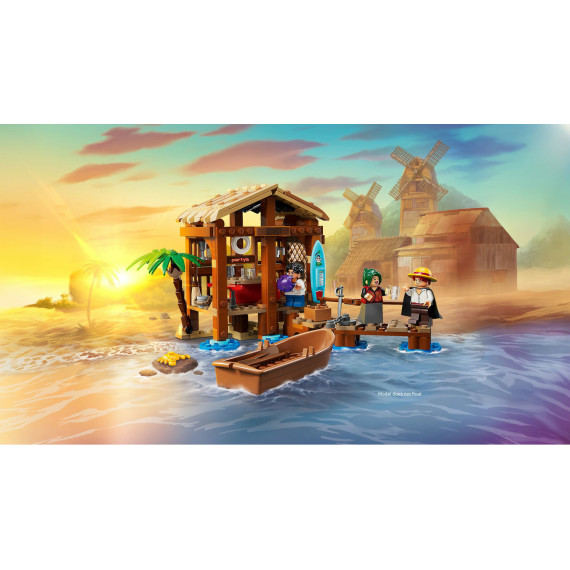 LEGO® ONE PIECE Hytte i Vindmøllebyen byggesett, rollelek piratleke for barn 75636