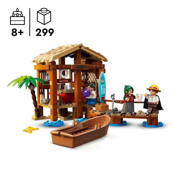 LEGO® ONE PIECE Hytte i Vindmøllebyen byggesett, rollelek piratleke for barn 75636